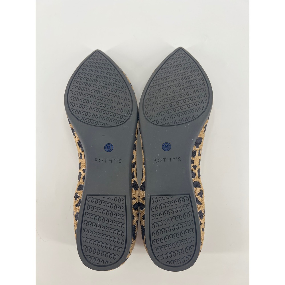 Rothys The Point Flats Cheetah Animal Print Pointed Toe Shoes Womens Size 10 - Picture 8 of 8
